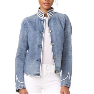 Scotch & Soda Blue Jean Jacket with White Accents